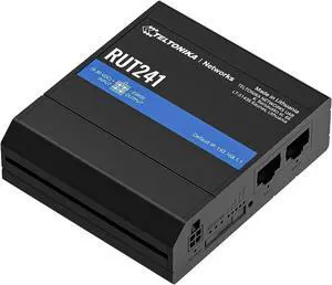 Teltonika RUT241 Industrial 4G LTE Router, CAT 4, 2 Fast Ethernet, Wi-Fi