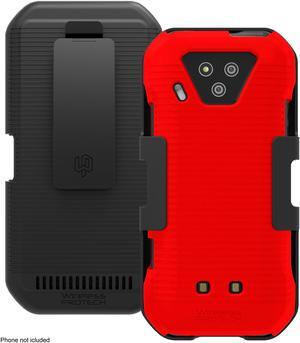 Wireless ProTech Shell Case and Holster Combo for Kyocera DuraForce Ultra 5G E7110. Slim Protective Hard Shell Case with Heavy-Duty Belt Clip Holster