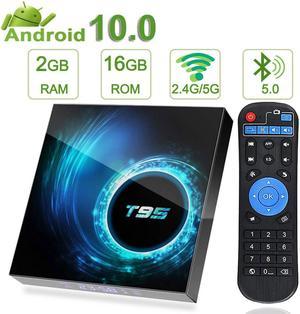 EASYTONE Android TV Box 11.0, Smart Android TV Box 2GB RAM 16GB ROM RK3318  Quad Core 4K TV Box Supports 2.4G+5G WiFi Ethernet 100M BT4.0 3D 4K HD