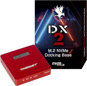Digifast M.2 NVMe SSD Docking Base, USB3.2 GEN2 Type-C (10 Gbps), Lightweight, Portable Design - Red