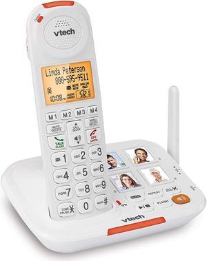Vtech SN5127 Amplified Cordless Senior Phone System with 90 dB ExtraLoad Visual Ringer Big Buttons  Large Display