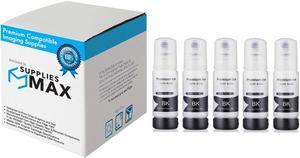 SuppliesMAX Compatible Replacement for Expression EcoTank ET-7700/ET-7750 Photo Black Dye Refill Ink Bottle (5/PK-5000 Page Yield) (NO. 512) (C13T00R140_5PK-US)