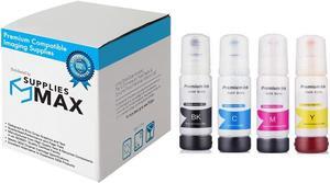 SuppliesMAX Compatible Replacement for Expression EcoTank ET-7700/ET-7750 Refill Ink Bottle Combo Pack (PBK/C/M/Y) (NO. 512) (C13T00R540-US)