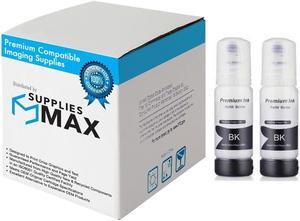 SuppliesMAX Compatible Replacement for Expression EcoTank ET-7700/ET-7750 Photo Black Dye Refill Ink Bottle (2/PK-5000 Page Yield) (NO. 512) (T512120-S-D2-US)