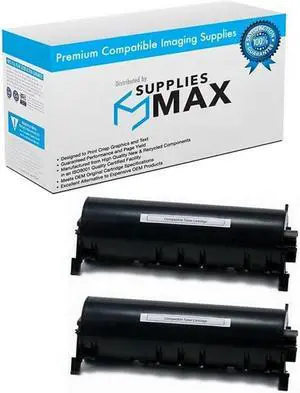 SuppliesMAX Compatible Replacement for Panasonic KX-FLB801/KX-FLB811 Toner Cartridge (2/PK-5000 Page Yield) (KX-FA87_2PK)