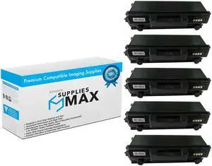 SuppliesMAX  Replacement for Phaser 3330/WC-3335DNI/3345DNI Standard Yield Toner Cartridge (5/PK-2600 Page Yield) (106R03624SY_5PK)