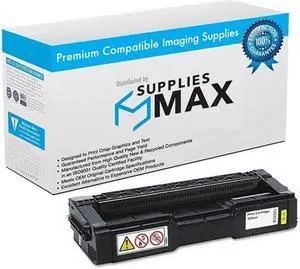 SuppliesMAX Compatible Replacement for Ricoh M-C250FW/M-C250FWB/P-C301W Yellow Toner Cartridge (6300 Page Yield) (TYPE M-C250H) (408355)