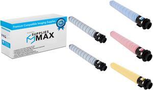 SuppliesMAX Compatible Replacement for Lanier IM-C4500/IM-C5500/IM-C5500A/IM-C6000 Toner Cartridge Combo Pack (2-BK/1-C/M/Y) (TYPE IM-C6000) (842281B1CMY)