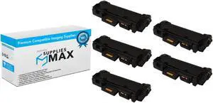 SuppliesMAX  Replacement for B205/B210/B215 Black High Yield Toner Cartridge (5/PK-3000 Page Yield) (106R04346_5PK)