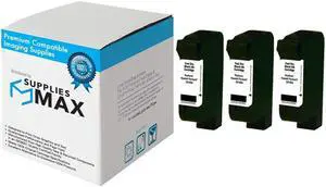 SuppliesMAX  Replacement for Pitney Bowes DA-400/DA-500/DA-550/DA-700/DA-750/DA-900 Fast Dry Black Inkjet (660-6_3PK)