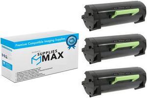 SuppliesMAX Compatible Replacement for Lexmark MS-321/MS-421/MS-521/MS-621/MS-622/MX-321/MX-421/MX-521/MX-522/MX-622 Series GSA High Yield Toner Cartridge (3/PK-15000 Page Yield) (56F0H0G_3PK)