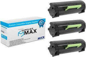 SuppliesMAX Compatible MICR Replacement for Lexmark MS-321/MS-421/MS-521/MS-621/MS-622/MX-321/MX-421/MX-521/MX-522/MX-622 Series High Yield Toner Cartridge (3/PK-15000 Page Yield) (56F1000J_3PK)