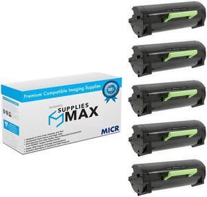 SuppliesMAX Compatible MICR Replacement for Lexmark MS-321/MS-421/MS-521/MS-621/MS-622/MX-321/MX-421/MX-521/MX-522/MX-622 Series High Yield Toner Cartridge (5/PK-15000 Page Yield) (56F2H00_5PK)