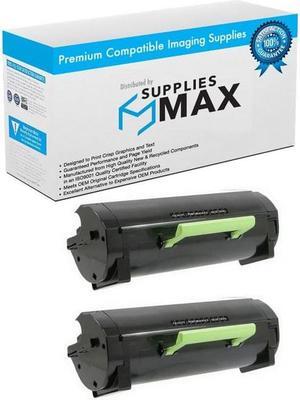 SuppliesMAX Compatible Replacement for Lexmark MS-421/MS-521/MS-621/MS-622/MX-421/MX-521/MX-522/MX-622 Series Extra High Yield Toner Cartridge (2/PK-20000 Page Yield) (56F0XA0_2PK)