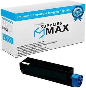 SuppliesMAX Compatible Replacement for Okidata B432/B512/MB492/MB562 Series Black Ultra High Yield Toner Cartridge (12000 Page Yield) (45807111)