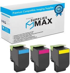 SuppliesMAX Compatible Replacement for Lexmark CS-720DE/CS-720DTE/CS-725DE/CS-725DTE/CX-725DE/CS-725DHE/CS-725DTHE High Yield Toner Cartridge Combo Pack (C/M/Y) (74C10CMY)