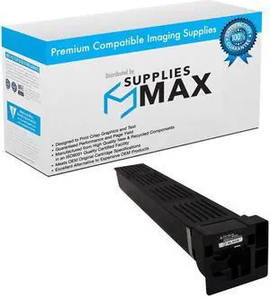 SuppliesMAX Compatible Replacement for Konica Minolta bizhub C654/C654e/C754/C754e Black Toner Cartridge (47200 Page Yield) (TN-711K) (A3VU130)