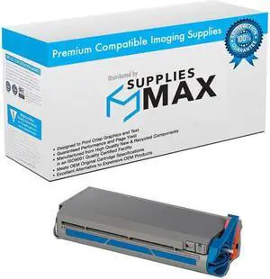SuppliesMAX Compatible Replacement for Okidata C7100N/C7300N/C7350N/C7500N/C7550N Cyan Toner Cartridge (10000 Page Yield) (TYPE C4) (41963003)