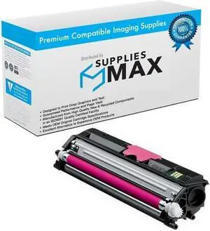 SuppliesMAX Compatible Replacement for Okidata C110/C130N/MC160/MC160N Magenta Toner Cartridge (2500 Page Yield) (TYPE D2) (44250714)