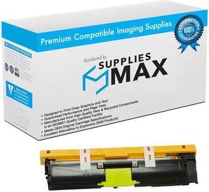 SuppliesMAX Compatible Replacement for QMS Magicolor 2400/2430/2450/2480/2490/2500/2530/2550/2590 Yellow High Yield Toner Cartridge (4500 Page Yield) (1710587-001)