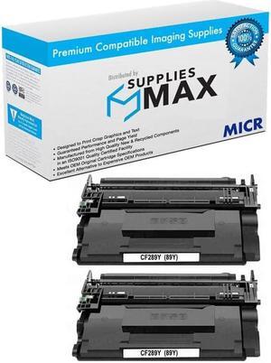 SuppliesMAX Compatible MICR Replacement for LaserJet Enterprise M507DN/M507N/M507X/M528DN/M528F Extra High Yield Toner Cartridge (2/PK-20000 Page Yield) (NO. 89Y) (CF289YG_2PK)