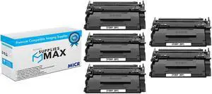 SuppliesMAX Compatible MICR Replacement for LaserJet Enterprise M507DN/M507N/M507X/M528DN/M528F Extra High Yield Toner Cartridge (5/PK-20000 Page Yield) (NO. 89Y) (CF289Y_5PK)