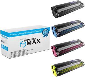 SuppliesMAX Compatible Replacement for QMS Magicolor 2300DL/2300W/2350EN Toner Cartridge Combo Pack (BK/C/M/Y) (1710541-001)
