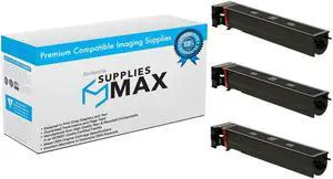 SuppliesMAX Compatible Replacement for Konica Minolta bizhub 552/bizhub 652 Black Toner Cartridge (3/PK-37500 Page Yield) (TN-618K_3PK)