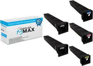 SuppliesMAX Compatible Replacement for Konica Minolta bizhub C654/C654e/C754/C754e Toner Cartridge Combo Pack (2-BK/1-C/M/Y) (TN-7112B1CMY)