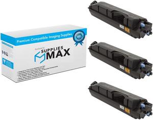 SuppliesMAX Compatible Replacement for Kyocera Mita ECOSYS M6630cidn/ECOSYS P6230cdn Black Toner Cartridge (3/PK-8000 Page Yield) (TK-5270K_3PK)