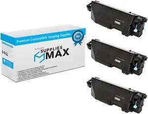 SuppliesMAX Compatible Replacement for Kyocera Mita ECOSYS M6235cidn/M6635cidn/P6235cdn Black Toner Cartridge (3/PK-13000 Page Yield) (1T02TW0US0_3PK)