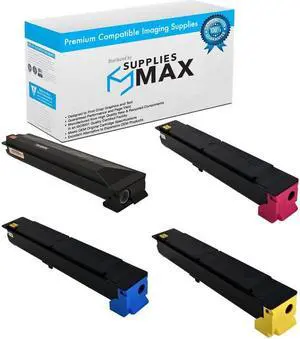 SuppliesMAX Compatible Replacement for Copystar CS-356CI/CS-358CI Toner Cartridge Combo Pack (BK/C/M/Y) (1T02R50BCMY)