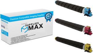 SuppliesMAX Compatible Replacement for Copystar CS-3252CI/CS-3253CI Toner Cartridge Combo Pack (C/M/Y) (1T02RL0CMY)