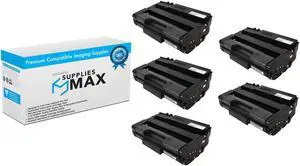 SuppliesMAX Compatible Replacement for Ricoh SP-3710DN/SP-3710SF Toner Cartridge (5/PK-7000 Page Yield) (TYPE SP3710X) (408284_5PK)