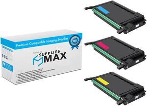 SuppliesMAX Compatible Replacement for Samsung CLP-600/CLP-600N/CLP-650N Toner Cartridge Combo Pack (C/M/Y) (CLT-P600A)