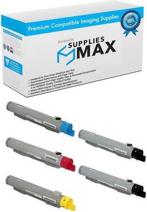 SuppliesMAX  Replacement for Phaser 6250B/6250DP/6250DT/6250DX/6250N High Yield Toner Cartridge Combo Pack (2-BK/1-C/M/Y) (106R00672B1CMY)