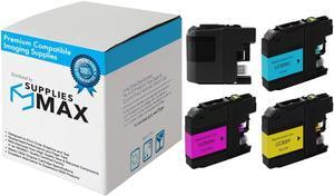 SuppliesMAX Compatible Replacement for Brother MFC-J5320DW/J5520DW/J5620DW/J5625DW/J5720DW Extra High Yield Inkjet Combo Pack (BK/C/M/Y) (LC-209XXLMP)