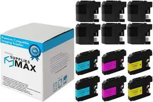 SuppliesMAX Compatible Replacement for Brother MFC-J5320DW/J5520DW/J5620DW/J5625DW/J5720DW Extra High Yield Inkjet Combo Pack (6-BK/2-C/M/Y) (LC-209BK_6PK_LC-2053PKS_2PK)