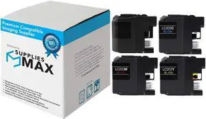SuppliesMAX Compatible Replacement for Brother MFC-J5320DW/J5520DW/J5620DW/J5625DW/J5720DW High Yield Inkjet Combo Pack (BK/C/M/Y) (LC-209BK_1PK_LC-2033PKS_1PK)