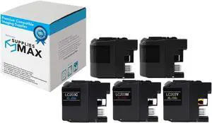 SuppliesMAX Compatible Replacement for Brother MFC-J5320DW/J5520DW/J5620DW/J5625DW/J5720DW High Yield Inkjet Combo Pack (2-BK/1-C/M/Y) (LC-209BK_2PK_LC-2033PKS_1PK)