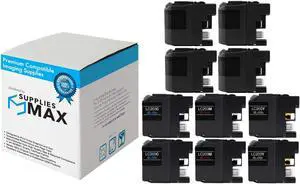 SuppliesMAX Compatible Replacement for Brother MFC-J5320DW/J5520DW/J5620DW/J5625DW/J5720DW High Yield Inkjet Combo Pack (4-BK/2-C/M/Y) (LC-209BK_4PK_LC-203CMY_2PK)