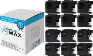 SuppliesMAX Compatible Replacement for Brother MFC-J5320DW/J5520DW/J5620DW/J5625DW/J5720DW High Yield Inkjet Combo Pack (6-BK/2-C/M/Y) (LC-209BK_6PK_LC-2033PKS_2PK)