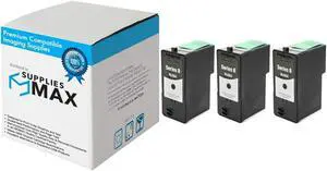 SuppliesMAX  Replacement for Dell 946/A946 Black High Yield Inkjet (3/PK) (Series 8) (310-8234_3PK)
