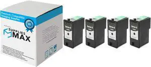 SuppliesMAX  Replacement for Dell 946/A946 Black High Yield Inkjet (4/PK) (Series 8) (MJ264_4PK)
