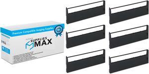 SuppliesMAX Compatible Replacement for Wang SM-300/SM-600 Black Printer Ribbons (6/PK) (725-9266)