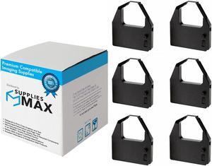 SuppliesMAX Compatible Replacement for AT&T 470/475/570/580/583/9333 Black Printer Ribbons (6/PK) (403318934)
