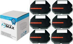 SuppliesMAX Compatible Replacement for Olivetti ET-101/ET-201/ET-221/ET-401/ET-501/ET-701 Black Typewriter Correctable Ribbons (6/PK) (7335483)