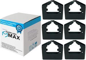 SuppliesMAX Compatible Replacement for Qantel 2143/4230/5100/6000/6010/7065 Black Printer Ribbons (6/PK) (16570)