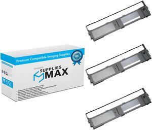 SuppliesMAX Compatible Replacement for Fujitsu DL-2400/DL-2600/DL-4400/DL-5600/DL-5800 Black Printer Ribbons (3/PK) (D30L-9001-0259_3PK)