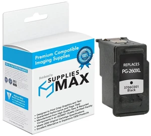 SuppliesMAX Remanufactured Replacement for Canon PIXMA TR-7020/TR-7020A/TR-7022A/TS-5320/TS-6420A Black High Yield Inkjet (400 Page Yield) (PG-260XL) (3706C001) SuppliesMAX Remanufactured Replacement for Canon PIXMA TR-7020/TR-7020A/TR-7022A/TS-5320/TS-6420A Black High Yield Inkjet (400 Page Yield) (PG-260XL) (3706C001)